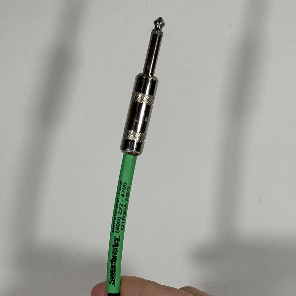 Pro Co Music Mover 25 Ft Instrument Cable Black &‎ Green (Sweetwater)